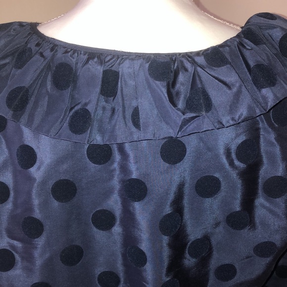 Devon Baer Silk polka Dot Blouse - Picture 7 of 13